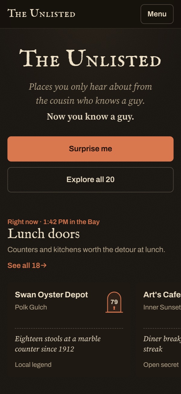 The Unlisted on a phone